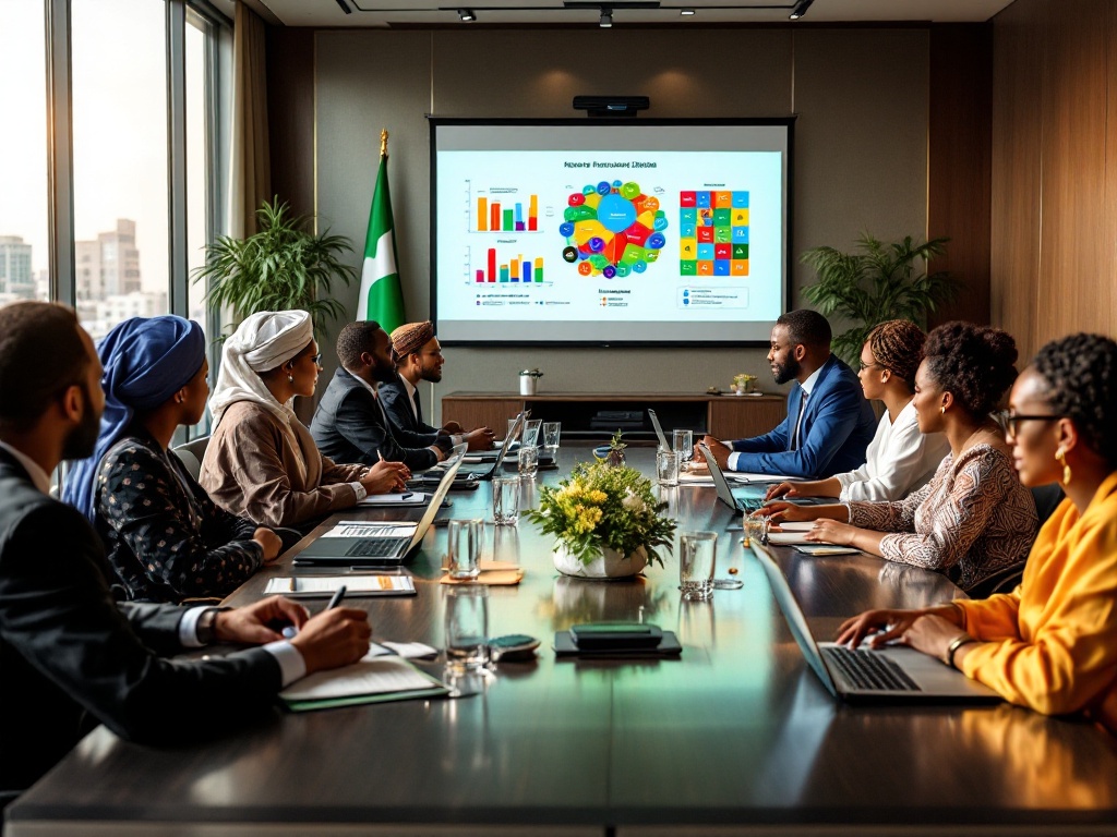 Professional attending a business meeting in Djibouti using an eVisa